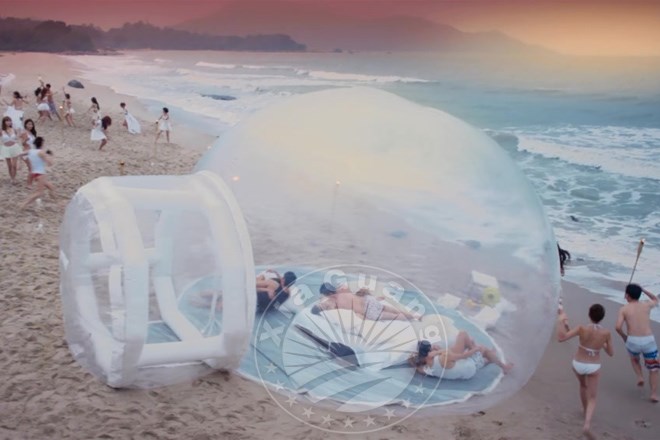 龙湖充气球形帐篷